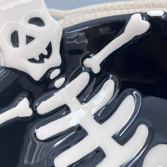 Skeleton Ceramic Candy Dish Bowl Tray Halloween Decoration - Picture 6 of 9
